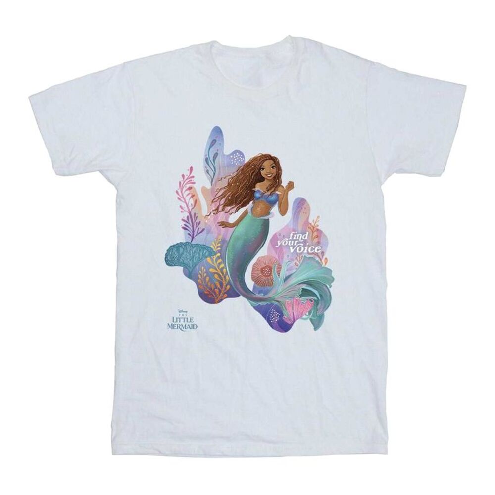 The Little Mermaid Girls Voice Cotton T-Shirt / White